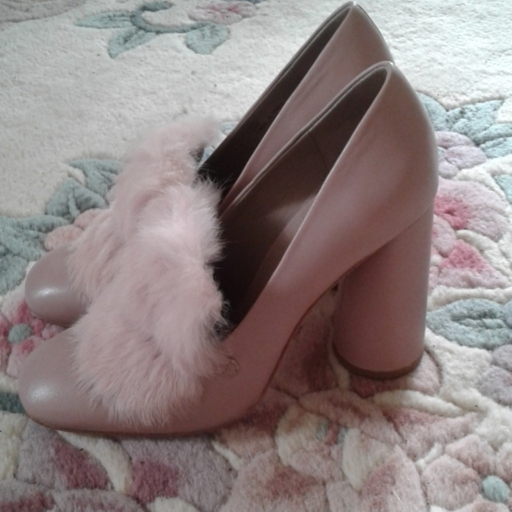 Darling Donald J Pliner Heels Rabbit Fur